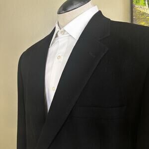 Club Room For Macy's Sport Coat Blazer Fleece Men 46R Wool Cashmere Silk